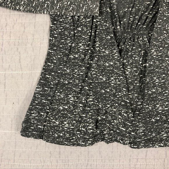 4/$15 Waterfall Cardigan Women Large Black Heather T Shirt Knit Waterfall Jacket - Picture 10 of 16